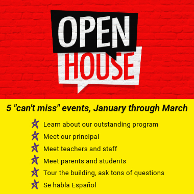 Open House events January through March